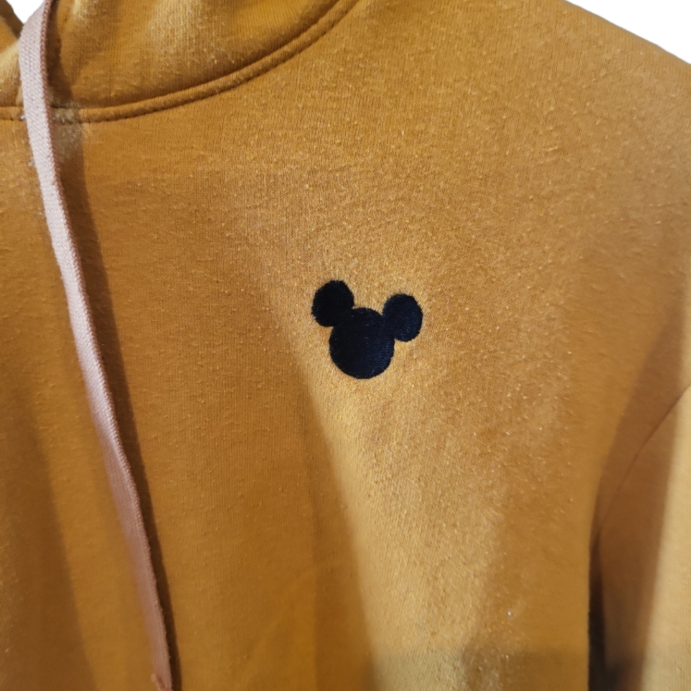 Forever 21 hoodie mustard yellow Mickey Mouse Disney pullover cozy cute - Picture 4 of 10